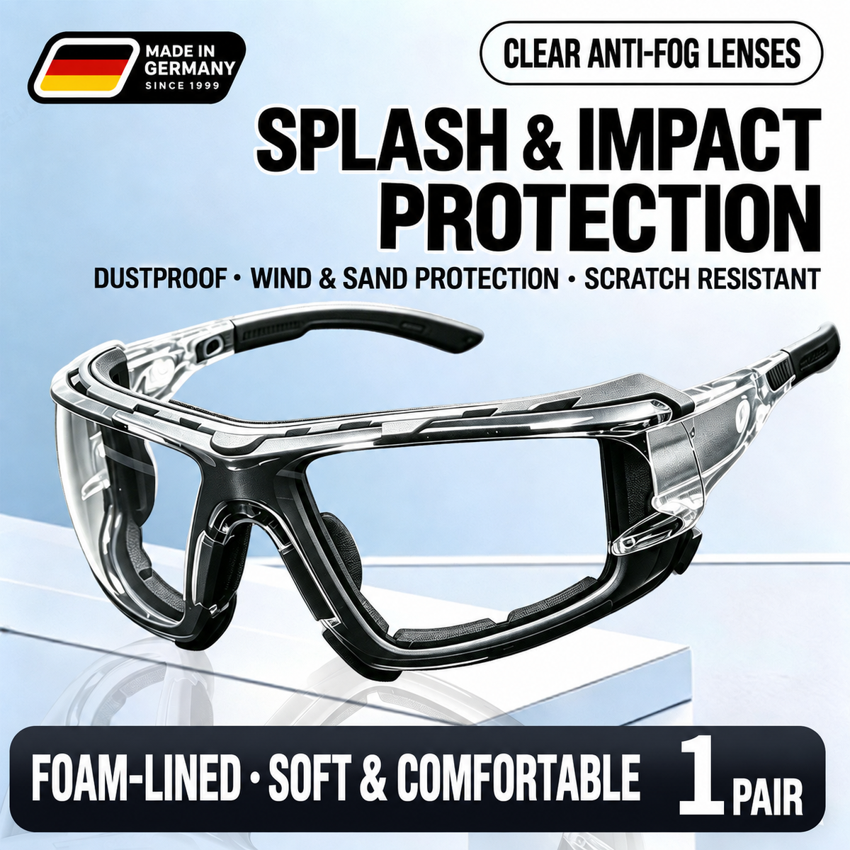CourtShield ProVision Pickleball Protective Goggles