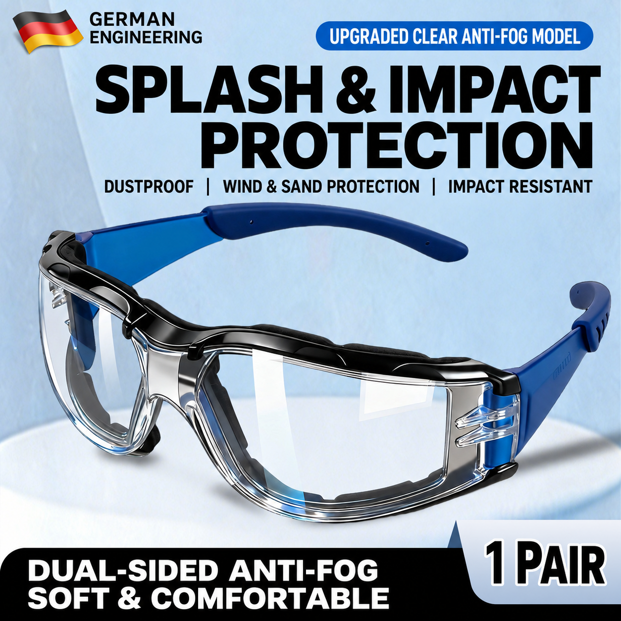 CourtShield ProVision Pickleball Protective Goggles