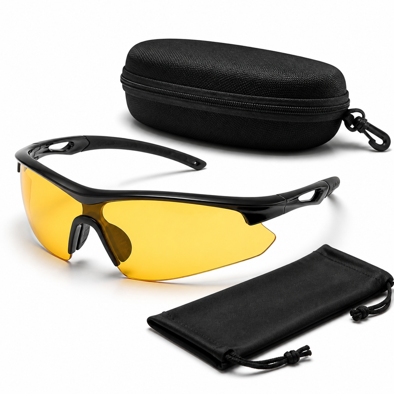 CourtShield Amber Contrast Pickleball Protective Glasses